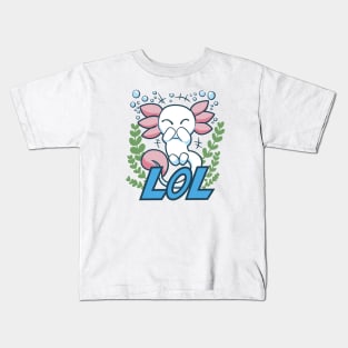 Lolz-alotl - Cute Axolotl Design Kids T-Shirt